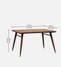 Berlin Solid Wood 4 Seater Dining Set In Walnut Finish
