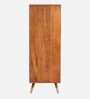 Berlin Solid Wood Bar Cabinet In Teak Honey Finish