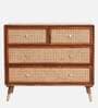 Berlin Solid Wood Chest Of Drawer In Teak Honey Finish