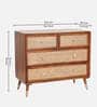 Berlin Solid Wood Chest Of Drawer In Teak Honey Finish