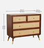 Berlin Solid Wood Chest Of Drawer In Walnut Finish