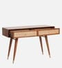 Berlin Solid Wood Console Table In Teak Honey Finish