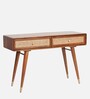 Berlin Solid Wood Console Table In Teak Honey Finish