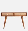 Berlin Solid Wood Console Table In Teak Honey Finish