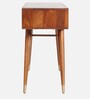 Berlin Solid Wood Console Table In Teak Honey Finish