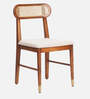 Berlin Solid Wood Dining Chair In Teak Honey Finish Set Of 2
