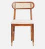 Berlin Solid Wood Dining Chair In Teak Honey Finish Set Of 2