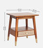 Berlin Solid Wood End Table In Teak Honey Finish