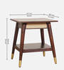Berlin Solid Wood End Table In Walnut Finish