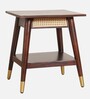 Berlin Solid Wood End Table In Walnut Finish