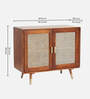 Berlin Solid Wood Side Board In Teak Honey Finish