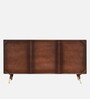 Berlin Solid Wood Side Board In Walnut Finish