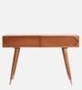 Berlin Solid Wood Study Table In Teak Honey Finish