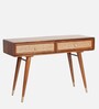 Berlin Solid Wood Study Table In Teak Honey Finish