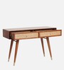 Berlin Solid Wood Study Table In Teak Honey Finish