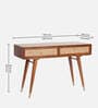 Berlin Solid Wood Study Table In Teak Honey Finish