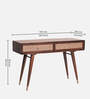 Berlin Solid Wood Study Table In Walnut Finish