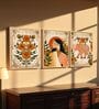 Traditional Indian Woman & Elephant Wall Art Set of 3