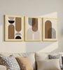 Modern Geometric Arched Framed Wall Art Set of 3