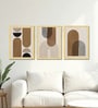 Modern Geometric Arched Framed Wall Art Set of 3