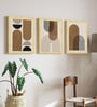 Modern Geometric Arched Framed Wall Art Set of 3