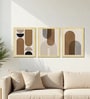 Modern Geometric Arched Framed Wall Art Set of 3