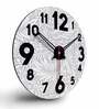 Botanical Leaves Print  Wood Wall Clock In Grey