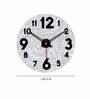Botanical Leaves Print  Wood Wall Clock In Grey