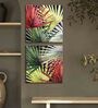 Botanical Multicolour Synthetic Wood Framed Canvas Art Print