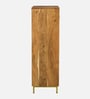 Botswana Acacia Wood 1 Door Bookshelf In Natural Finish