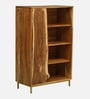 Botswana Acacia Wood 1 Door Bookshelf In Natural Finish