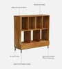 Botswana Acacia Wood Bookshelf In Natural Finish