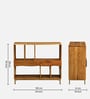 Botswana Acacia Wood Bookshelf In Natural Finish