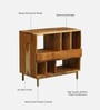 Botswana Acacia Wood Bookshelf In Natural Finish