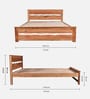 Botswana Acacia Wood King Size Bed In Natural Finish