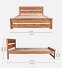 Botswana Acacia Wood Queen Size Bed In Natural Finish