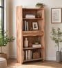 Botswana Acacia Wood Tall Bookshelf In Natural Finish