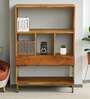 Botswana Acacia Wood Tall Bookshelf In Natural Finish
