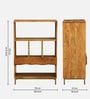 Botswana Acacia Wood Tall Bookshelf In Natural Finish