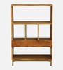Botswana Acacia Wood Tall Bookshelf In Natural Finish