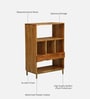Botswana Acacia Wood Tall Bookshelf In Natural Finish