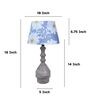 Bottle Shape Mangowood Table Lamp With Narcissue Floral Print Satin Shade