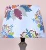 Bottle Shape Mangowood Table Lamp With English Oak Print Satin Shade