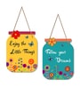 Set of 2  Enjoy The Little Things Follow Your Dreams Wooden Wall Hanging Set Of 2