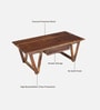 Botwin Sheesham Wood Coffee Table In Provincial Teak Finish