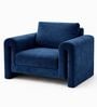 Boucle 1 Seater Sofa In Blue Colour