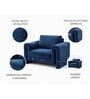 Boucle 1 Seater Sofa In Blue Colour