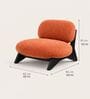 Boucle 1 Seater Sofa In Orange Colour