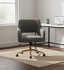 Boucle Executive Chair With 360  Swivel In Grey Colour