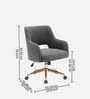 Boucle Executive Chair With 360  Swivel In Grey Colour